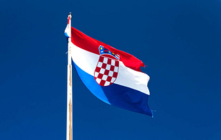 Croatia flag against the sky